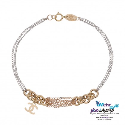 دستبند طلا - طرح شنل-MB1684